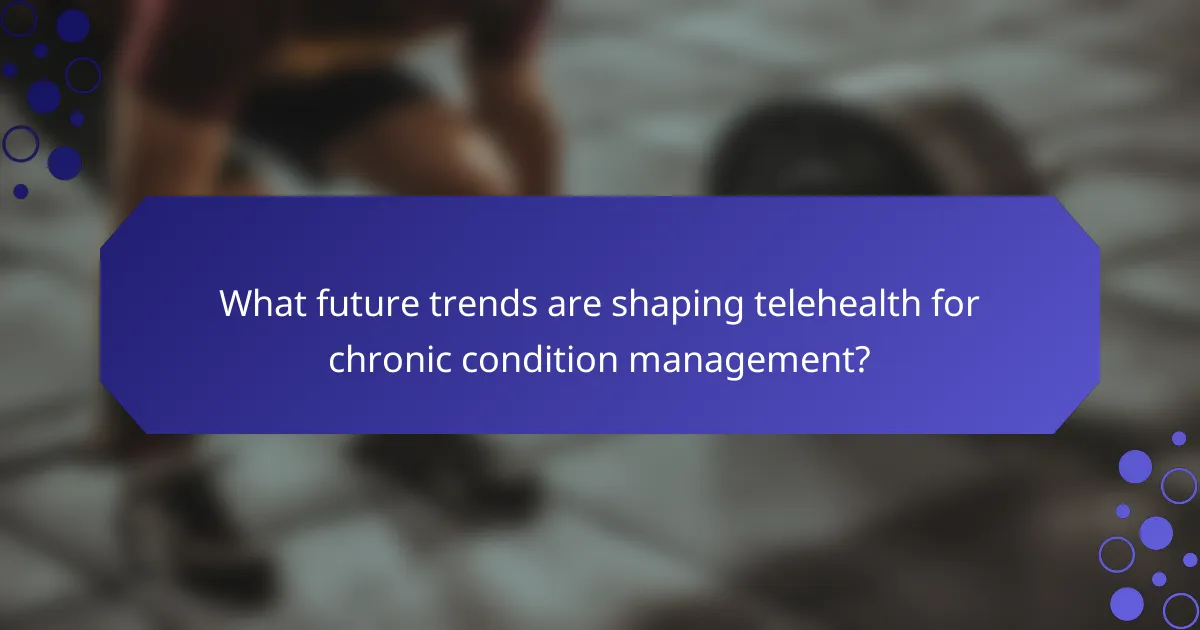 What future trends are shaping telehealth for chronic condition management?