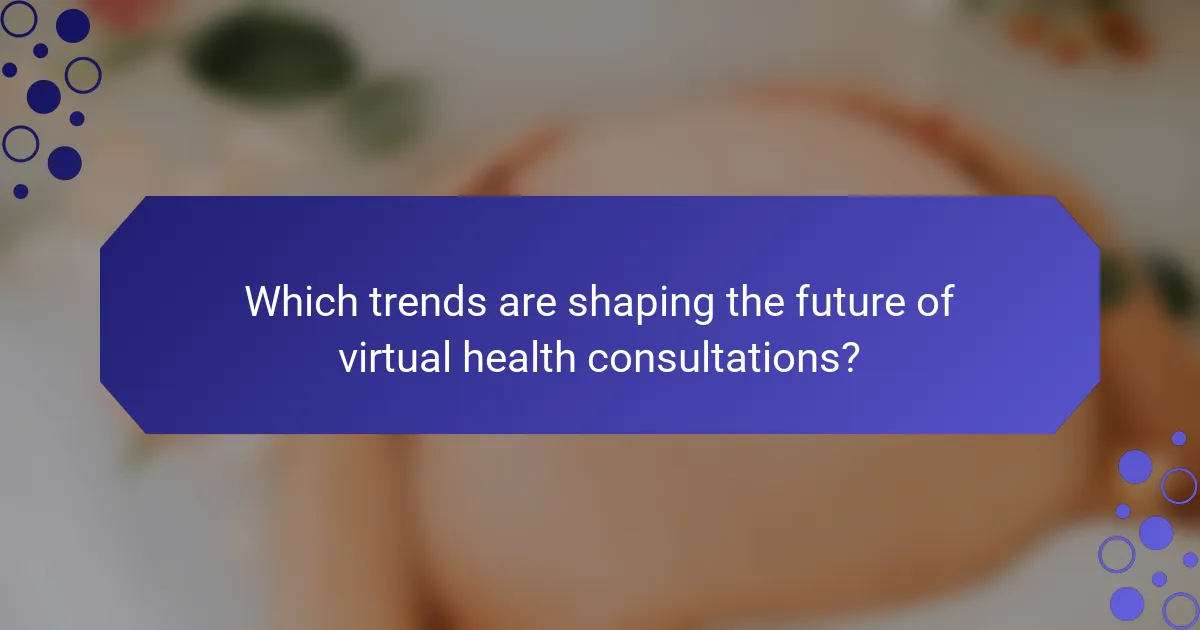 Which trends are shaping the future of virtual health consultations?